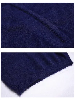 Jeseni in pozimi dame pletene bo ustrezala priložnostne trak obleko določa 2019 modni modri plesti ohlapen pulover pulover Obleko, dvodelno žensko 66652