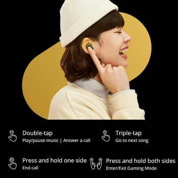 Realme Brsti Q TWS Brezžična tehnologija Bluetooth Čepkov BT 5.0 Stereo Vodotesne Slušalke Hitra Samodejna Povezava Z Mikrofonom Slušalke 66949