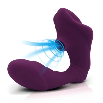 Vagina Sesanju Vibrator za Ženske Dvojne Vibracije 10 Hitrost Spodbujanje G spot Vagine, Klitoris za Žensko Mastrubation Seks Igrače