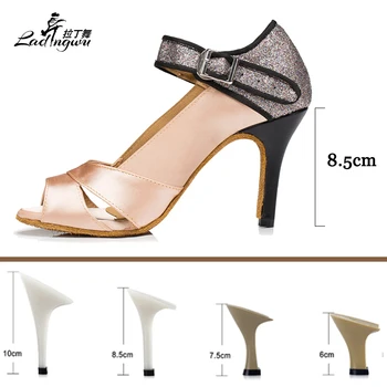 Ženske Plesne Čevlje Saten Flash zlato Udobno, mehko dno, čevlji latinsko Tango Salsa Dvorana čevlji Dame Stranka Plesne Čevlje 6731