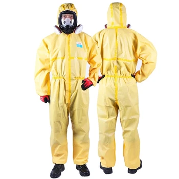 Splash-proof delovnih zaščitnih oblačil za kemično industrijo kisline in alkalno odpornih varnost zaščitna delovna oblačila, s plinsko masko,