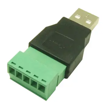 10Pcs USB moški navojnim priključkom USB vtič z ščit priključek USB Adapter USB2.0 tipa A, da vijak terminal 68057