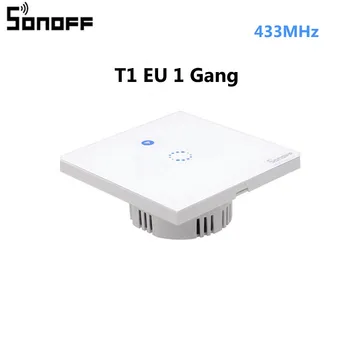ITEAD Sonoff T1 NAS EU UK Smart WiFi RF / APP / Touch Kontrole Stenska Stikala za Luč 1 /2 /3 Banda Steno Dotik Stikala Pametni Dom 69241