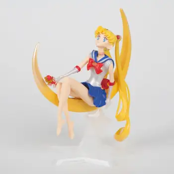 1pc Lep Anime Sailor Moon Usagi Tsukino PVC Dejanje Slika Dekoracijo Zbirka Model Igrače Lutka za Otroke Dekleta Darila 69516
