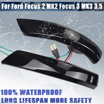 Teče Vključite Opozorilne Luči LED Strani Rearview Mirror Dinamični Kazalnik Blinker Za Ford Focus 2 Focus MK2 3 MK3 3.5 Mondeo MK4 69843