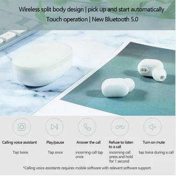 Xiaomi AirDots Bluetooth Slušalke Mladi Različica Izvirnega TWS V uho Bas BT 5.0 Z Mic Brezžični Čepkov za Slušalke 70237