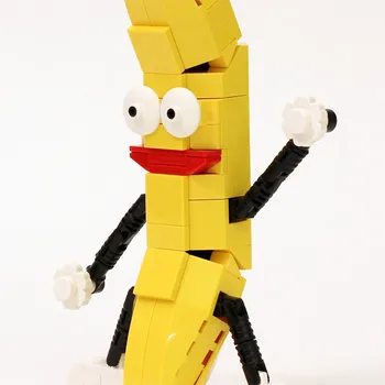 Ustvarjalni Ples Rumena Banana Model MOC gradniki Smešno Sadje Interaktivni DIY Zbrati Opeke Otroci Igrače za Otroke Darilo 71914