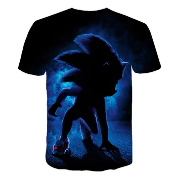Sonic Hedgehog majica 3D Tiskanih Fantje Dekleta Kratek Rokav Najnovejše Otroci Risanka T srajce Poletje Športna Oblačila Otrok 72578