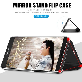 Ogledalo Primeru Telefon Za Huawei P 30 P30 P20 Pro Lite Smart 2019 Kritje Na Mate20 Mate 20 lite Pro Podporo Flip Usnjena torbica 72605