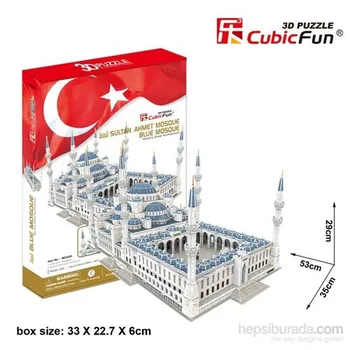 Modra Mošeja Sultan Ahmet Mošeje 3D Puzzle Kubičnih Zabavno 321 Deli