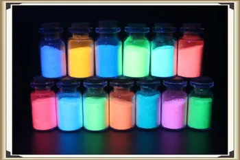 100 g/veliko Svetilnostjo Pigment v Prahu, Fosfor ,photoluminescent Pigment 10 ColorsX10g Svetijo Ponoči Premazom laka, zaradi Česar