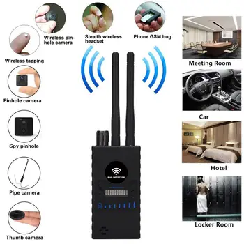 Multi-funkcijo Anti Detektor Fotoaparat GSM Audio Bug Finder Signala GPS Objektiv RF Tracker Odkrivanje Finder Radijski Skener