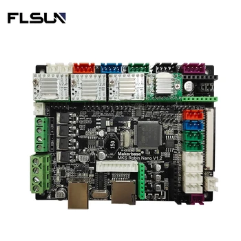 FLSUN MKS, Robin Nano V1.2 mini odbor impressora 3d par V5 dealta velocidade com 4 vozniki removíveis TMC 2208 7350