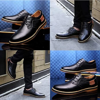 2020 Nove Vroče Prodaje moških obleko, čevlje, usnje priložnostne čevlji mehko, Lahkotnost, Non-slip nepremočljiva priložnostne čevlji odporni na Obrabo, čevlji