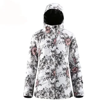 Nova Moda Snežno Obleko Nositi Ženske Deskanje na snegu Coats Nepremočljiva Kostume Zimo na Prostem Smučarska Jakna + Trak Hlače blagovne Znamke za Dekle