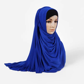 Ženska Moda Modal Bombaž Barva Hidžab Šal Visoke Kakovosti Mehko Zaviti šal Šal Muslimanski Vodja Šal 30 barv 7606