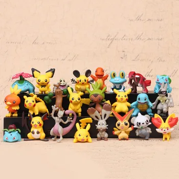 144Pcs Tomy Različnih Stilov Pokemon Številke Model Collection 2-3cm Pokémon Pikachu Anime Slika Igrače, Lutke Otroka Darilo za Rojstni dan 76084