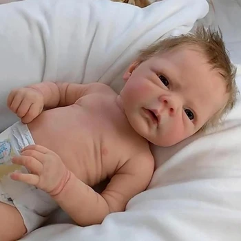 18 inch Prerojeni Lutke Otroka Ročno Novorojenčka Lutka Polni Silikona Telo Lutka X5XE 76605