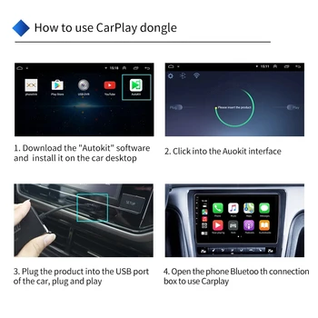 Carlinkit Brezžični Apple CarPlay /Android Auto Carplay Smart Link USB Dongle za Android Navigacijske Igralec Mirrorlink /IOS 13