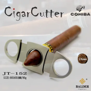 Cigar COHIBA Rezalnik Nove blagovne Znamke iz Nerjavečega Jekla Metal Klasičnih Cigar Rezalnik Z Giljotino Darilni embalaži za Cigare, Škarje za Darilo