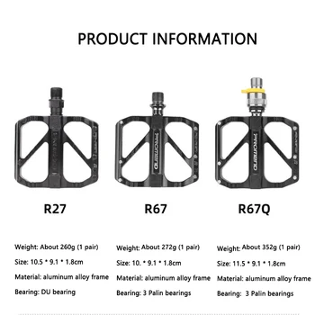 Promend Kolo Ravno MTB pedala Cestna Kolesa 3 nosijo peilin Pedala hitro razstavljanje, Anti-slip Ultralahkih Pedala Kolesarske Opreme 78756