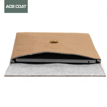 ACECOAT Za leto 2020 Macbook Air Pro 13/15/16 laptop torba Rokav Zaščitna Vreča Matebook Stroj Kraft papir, Kraft Papir prenosnik dodatki