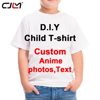 CJLM 3D Print Custom T-shirt Za Otroke Osebno Rojstni Namenjeni Sami Fant Dekle Oblačila DIY Anime dropship