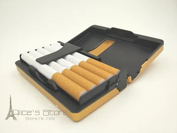 Novo 1pcs - aluminijeve zlitine cigaret primeru držite 10pcs Samodejno Cigaret polje /žep za 8 mm cigarete Prenosni 81122