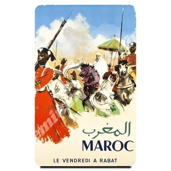 Maroko spominek magnet letnik turistični plakat 82329