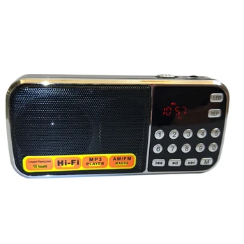 L-088AM Dual Band Polnilna Mini Prenosni Žepni Digitalni Auto Scan AM, FM Radijski Sprejemnik z Glasbe MP3 Predvajalnik Zvoka Zvočnik 82501