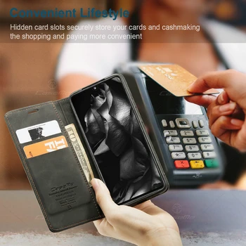 Magnetni Primeru telefon za Samsung Galaxy Note 20 Ultra A51 A71 A81 A10 A41 Knjige za Kartico sim Usnjene Denarnice Kritje za A31 A21S A40S