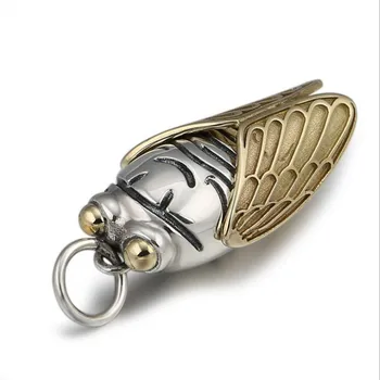 2020 nove resnično čisto s925 srebrni nakit, moški in ženske, obeski preprosta osebnost poletje cicada Tajski srebrni obesek za moške 83700