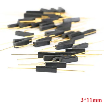 100 kozarcev Plastičnih Reed Stikalo 3*11 mm 3x11mm Magnetni Reed Switchs Senzor Normalno Odprt ŠT Indukciji, DIY Elektronskih Komplet GPS-11A