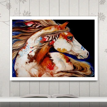 5d diy Diamond Slikarstvo Živali Domorodnih Indijski Konj Barve Simboli Diamond Vezenje Navzkrižno šiv Polno vrtanje Doma dekor darila 8441