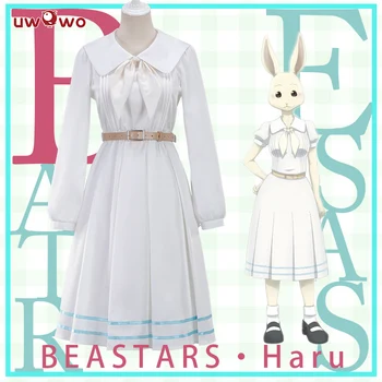 Novi Anime Beastars Haru Cosplay Kostum Enotno Beli Zajec Živali Srčkan Obleko za noč čarovnic 84468