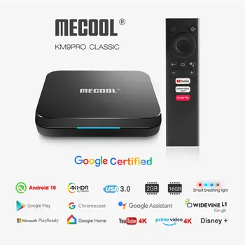 Mecool KM9 Pro Classic Android 10.0 WiFi, TV Okno Amlogic S905X2 2G RAM-a, 16 G ROM 2.4 G 4K Googlovi Certificirani Media Player Konzole 84551