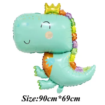 50pcs/veliko Srčkan krono dinozaver Folija balon 18 palčni Krog Rojstni dekoracijo Otroci igrače trgovina Helij balon baby tuš 8574