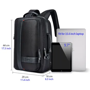 BOPAI Nahrbtnik Moški Povečavo USB Charge Laptop, Backpacking 15.6 Inch, Velike Zmogljivosti, Anti-Theft Potovanja Bagpack za Najstnike