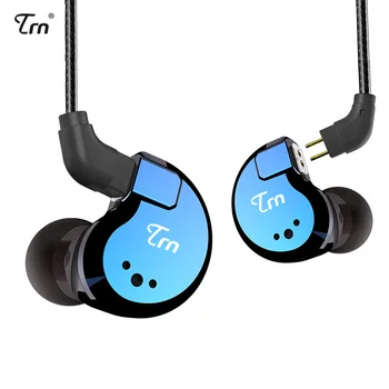 TRN V80 2DD+2BA Hibridni V Uho Slušalke DJ HI-fi Monitor Teče Šport Slušalke Slušalka, Slušalke Z 2PIN Snemljiv TRN V20/V60