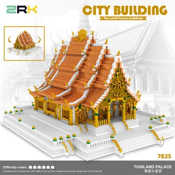 ZRK diamantni delci sestavljeni otrok DIY svetovne znamenitosti igrača gradniki 7825 Tajski Grand Palace za otroke darila 8755