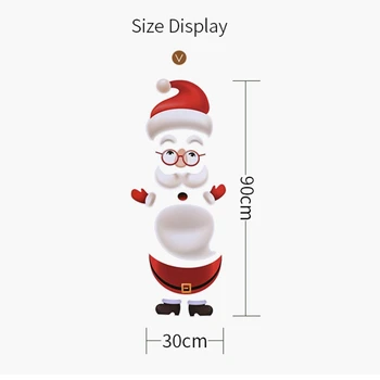 Božična Risanka Hladilnik Nalepke PVC Samolepilne Stenske Nalepke za Božič, Smešno Dekoracijo 87577