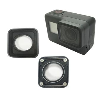 Zamenjava Objektiva Kamere za Gopro Hero 5 Zaščitna Strešna Stekla, Deli za Popravilo Delov za Gopro 5 Črno Aluminijasto Okvir