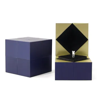 Predlaga Zakonske Magic Cube Obroč Polje Poročni Prstan Polje Valentinovo Darilo Ustvarjalne Nakit Škatle za Shranjevanje Nakita Organizator 87876