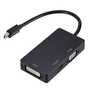 3 V 1 Mini Displayport DP Moški DVI HDMI VGA Audio Ženski Adapter Display Port Kabel Pretvornik za Računalnik za RAČUNALNIK MacBook 88675