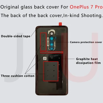 Za OnePlus 7 Pro, Original Baterija Stekla Hrbtni Pokrovček znova namestite hrbtni primeru za oneplus7/7T Nov Zadnji Stanovanj vitrina 88967