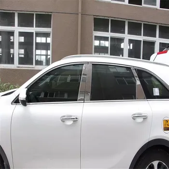 WELKINRY avto auto kritje styling Za Kia Sorento Prime UM 2016 2017 iz nerjavečega jekla okno avtomobila srednjem stolpcu steber bar trim