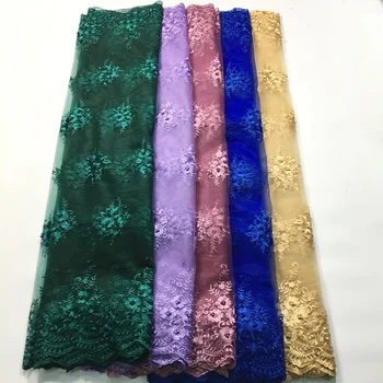 Zelena afriške čipke tkanine 2020 visoke kakovosti čipke z biseri/ najnovejši francoski neto čipke tkanine nigerijski čipke tkanine za poroko 90498