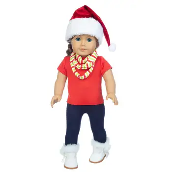 2020 Nove Božič obleko, Primerni za American Dekle Lutka Obleko 18-palčna Lutka Božič Dekle Darilo(samo prodajajo oblačila)