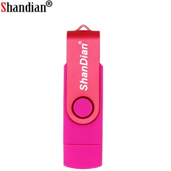 SHANDIAN OTG USB Flash Drive pendrive za Pametni telefon mikro Pendrive 4GB 8GB 16GB 32GB 64GB Flash Memoria Prenosni USB Ključek 93916