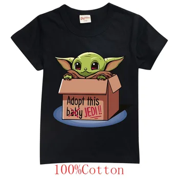 Otroci Vrhovi Fantje Dekleta Baby Yoda Je Mandalorian T-shirt poletnih oblačil za malčke dekliška otroci Baby Yoda oblačila
